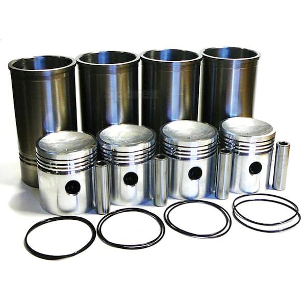 Aftermarket 70207435 New Set of 4 Piston & Liner Fits Allis Chalmers Tractor 170 D17 WD45 ENO20-0036 - main